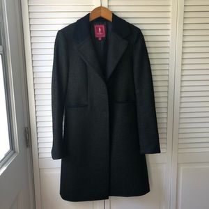 Jack Murphy Green Herringbone 100% Wool Coat US 4